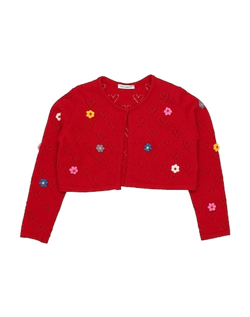 photo of DOLCE & GABBANA Red Cardigan for Girls by DOLCE & GABBANA