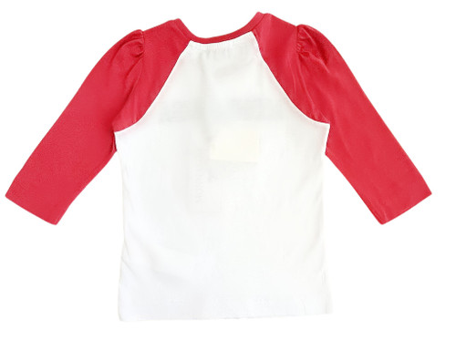 MONNALISA Long Sleeve Baseball T-Shirt with Sequin Logo for Girls