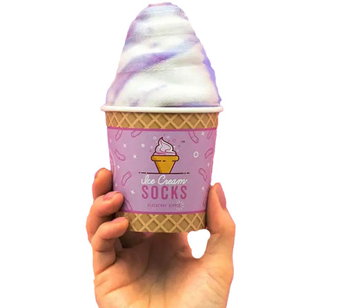 photo of Luckies Originals - Ice Cream Socks - Blueberry Ripple by SUCK UK