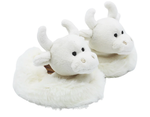 Jomanda Scottish Cream Highland Cow Baby Slippers - 0-6 months Jomanda Scottish Cream Highland Cow Baby Slippers - 0-6 months