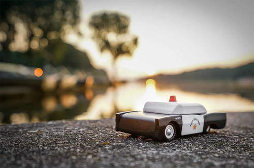 Wooden handmade police toy car - Police Patrol
