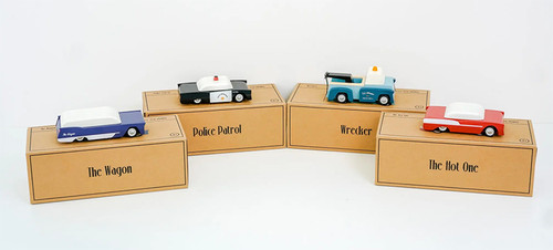 photo of Wooden handmade toy car collection - 3 cars + tow truck by Mr. Dendro