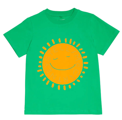 STELLA McCARTNEY KIDS Green Cotton Jersey T-Shirt for Boys and Girls
