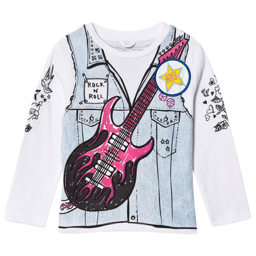 photo of Blue Long-sleeve Shirt with Rockstar Badge for Boys by STELLA McCARTNEY KIDS