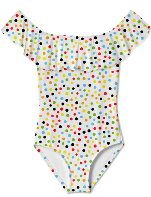 photo of Confetti Draped Swimsuit for Girls by STELLA COVE photo of Confetti Draped Swimsuit for Girls by STELLA COVE