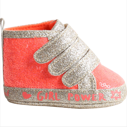 photo of Glitter Silver and Neon Pink Booties for Girls by BILLIEBLUSH