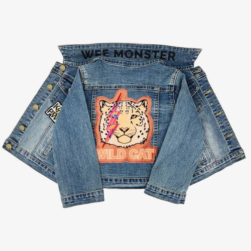 photo of Wild Cat Denim Jacket for Boys and Girls by WEE MONSTER