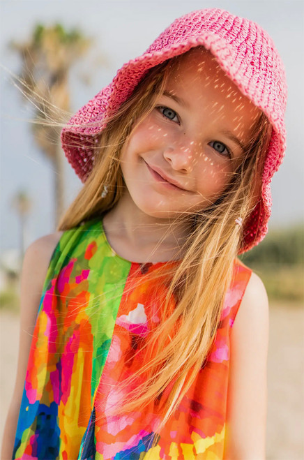 Designed for little adventurers, our Child-Friendly Multicolored Frill Dress features delicate straps, a delightful frill, and a handy back button for fuss-free dressing.