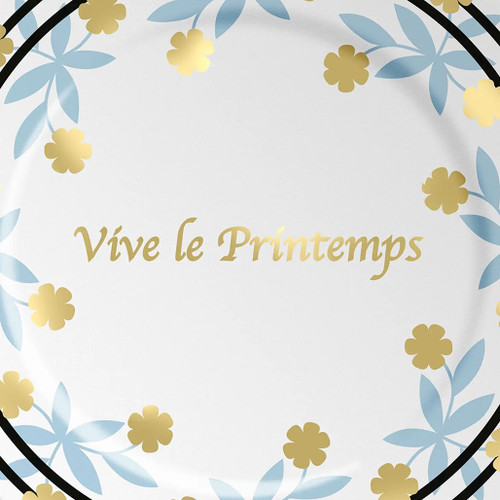 Italian-made talisman plate celebrating love, health, and fortune.