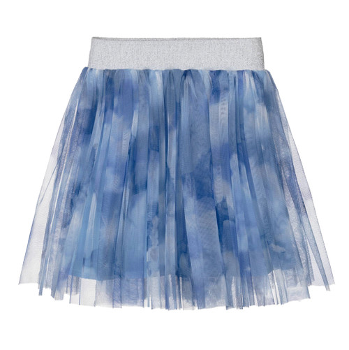 RaspberryPlum girls' blue tulle skirt with glitter waistband.