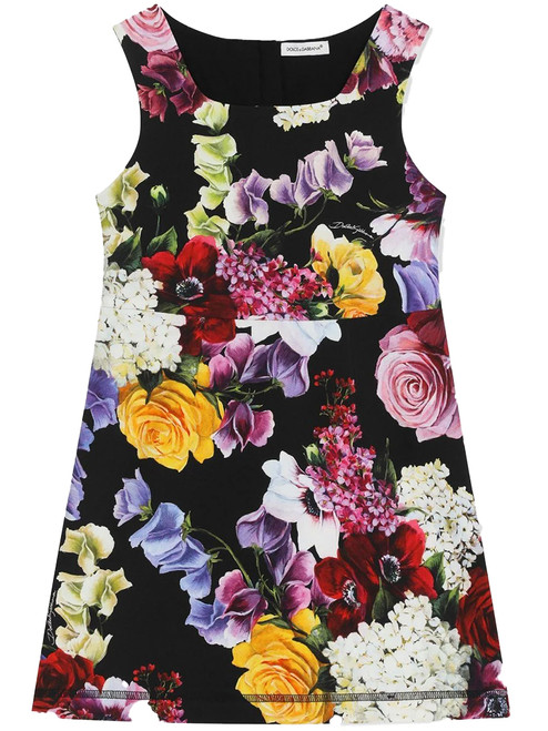 Dolce & Gabbana zip-front floral-print hoodie
