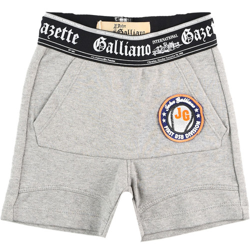 front view of gray boys' baseball underwear by John Galliano