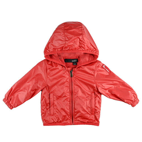 front view of red Rain Jacket from BOMBOOGIE