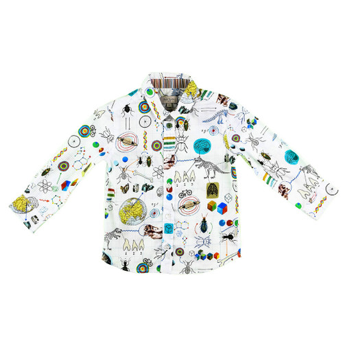 front view of kids' Science Themed Shirt from PAUL SMITH JUNIOR