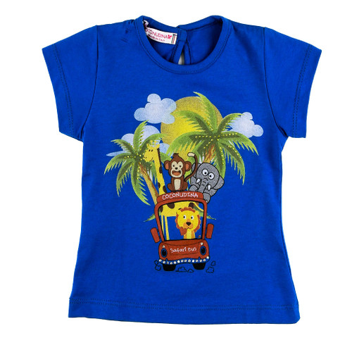 front view of Blue Safari T-Shirt from COCONUDINA