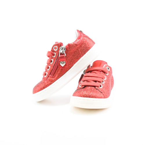front/side of baby girl fashion  Glitter leather Red Sparkling Shoes from TWINSET front/side of baby girl fashion  Glitter leather Red Sparkling Shoes from TWINSET