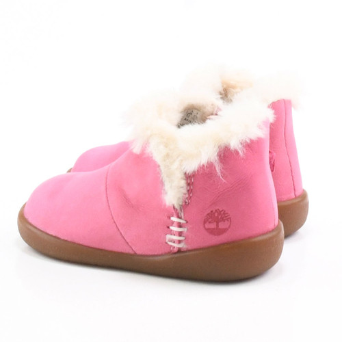 side of baby girl fashion "Tree Sprout Bootie" Pink Boots from TIMBERLAND