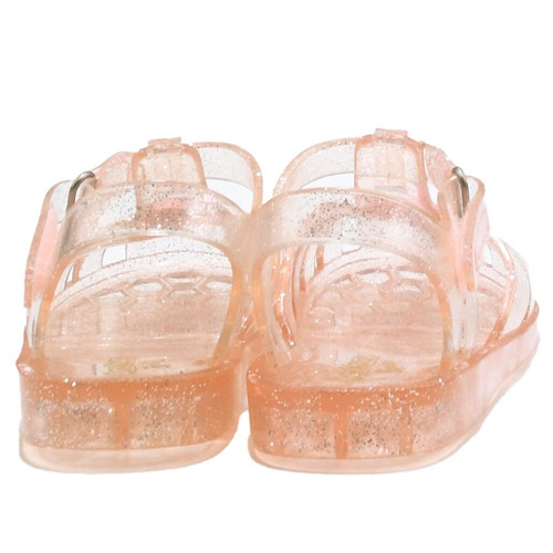 back view of baby girl fashion Flamingo Sun Sandals from OSHKOSH