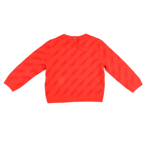 back of girl fashion Red Sweater from TOMMY HILFIGER back of girl fashion Red Sweater from TOMMY HILFIGER