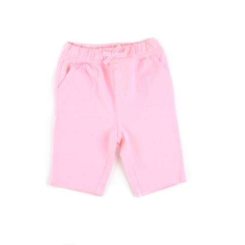 front of baby girl fashion "Heeey Girl" Pink Pants from RALPH LAUREN