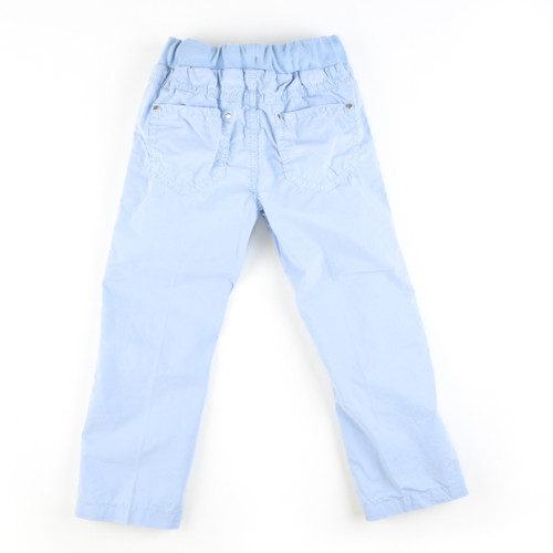 back of boy fashion "He Is Heading Out" Pastel Blue Pants from IL GUFO back of boy fashion "He Is Heading Out" Pastel Blue Pants from IL GUFO