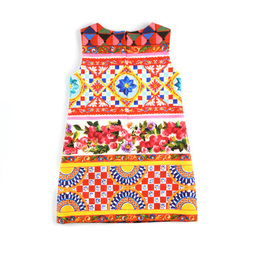 back of girl fashion "True Dreamer" Sleevless Dress from DOLCE & GABBANA