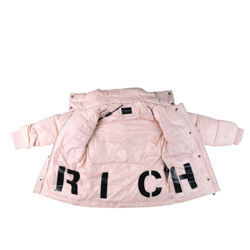 JOHN RICHMOND Pastel Pink Winter Puffer Jacket for Girls JOHN RICHMOND Pastel Pink Winter Puffer Jacket for Girls