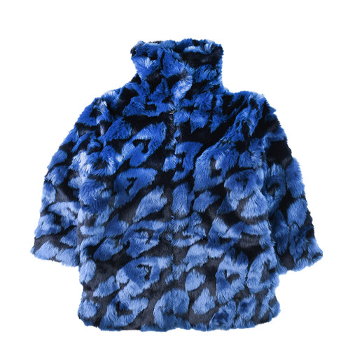 photo of STELLA McCARTNEY KIDS 'Blue Dreamy Night' Faux Fur Coat for Girls by STELLA McCARTNEY KIDS