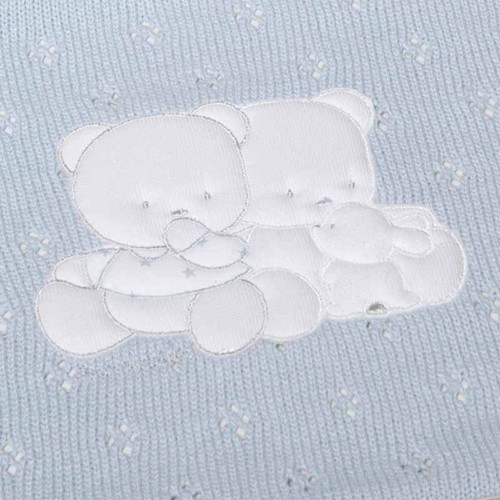 ANDY & HELEN – Baby Shower Pastel Blue Cradle Blanket Bear Cubs Love ANDY & HELEN – Baby Shower Pastel Blue Cradle Blanket Bear Cubs Love