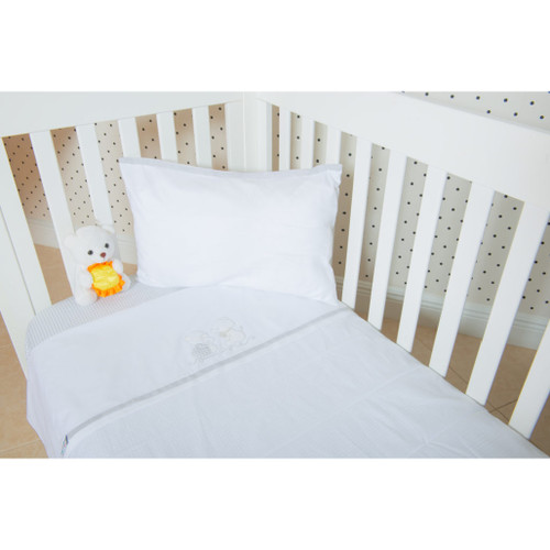 ANDY & HELEN - Baby Shower Cream and Caramel Crib Sheet Set Elefantino ANDY & HELEN - Baby Shower Cream and Caramel Crib Sheet Set Elefantino