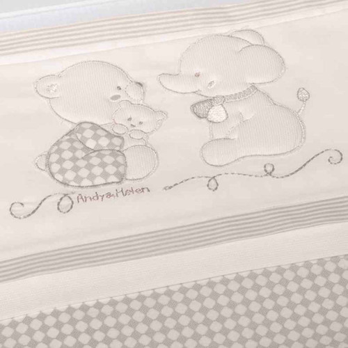ANDY & HELEN - Baby Shower Cream and Caramel Crib Sheet Set Elefantino ANDY & HELEN - Baby Shower Cream and Caramel Crib Sheet Set Elefantino