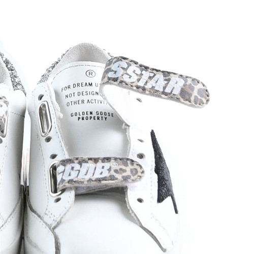 GOLDEN GOOSE Old School Leopard Suede Sneakers for Girls