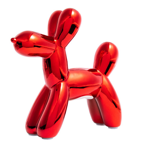 photo of INTERIOR ILLUSIONS PLUS: Red Mini Balloon Dog Bank 7.5" tall by INTERIOR ILLUSIONS PLUS