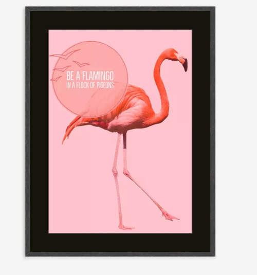 LANIAKEA DESIGN “Be a flamingo in a flock of pigeon” wall art LANIAKEA DESIGN “Be a flamingo in a flock of pigeon” wall art