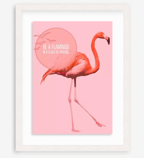 LANIAKEA DESIGN “Be a flamingo in a flock of pigeon” wall art LANIAKEA DESIGN “Be a flamingo in a flock of pigeon” wall art