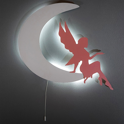 DEKKOMINI Fairy On the Moon Nursery Lamps