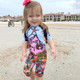 KRIO + COLOR - Captain Sea Lion Short Sleeve Sunsuit for Girls