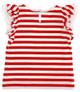 MONNALISA Red and White Cotton-Blend T-Shirt for Girls