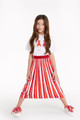 PATRIZIA PEPE Wide Striped Skirt for Girls