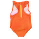 back view of girls orange Striped Swimsuit with Palm from STELLA McCARTNEY KIDS