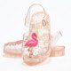 top view of baby girl fashion Flamingo Sun Sandals from OSHKOSH