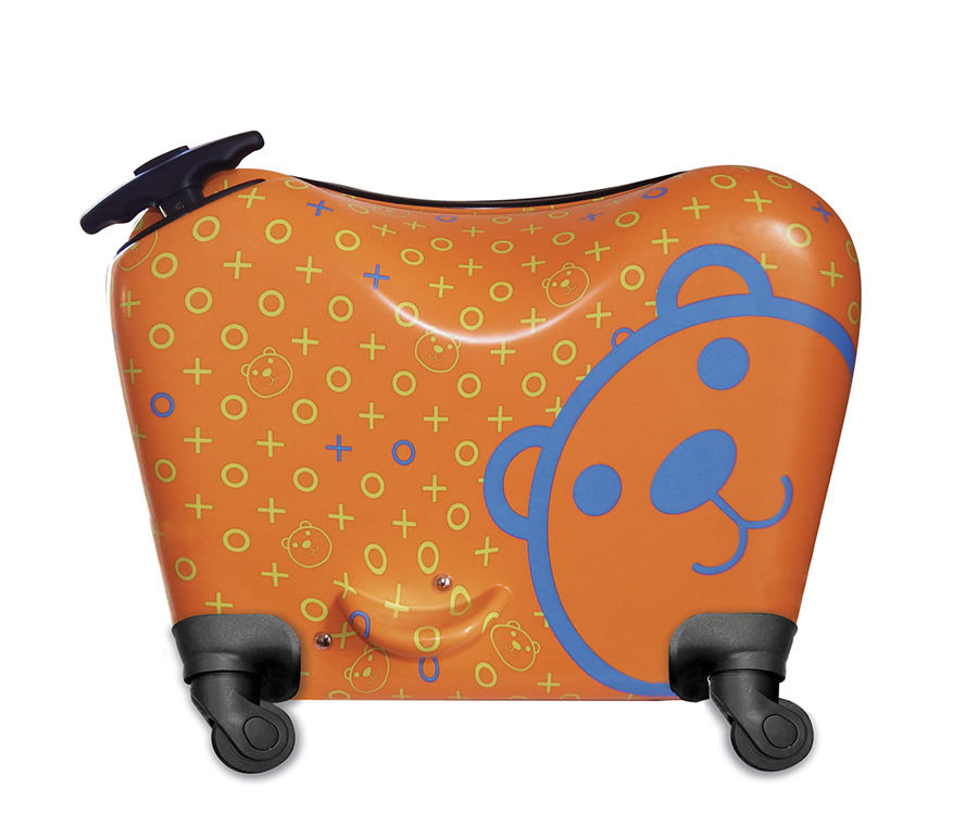 Kids Luggage Children's Travel Gear XL RideOn Trolley, Bear
