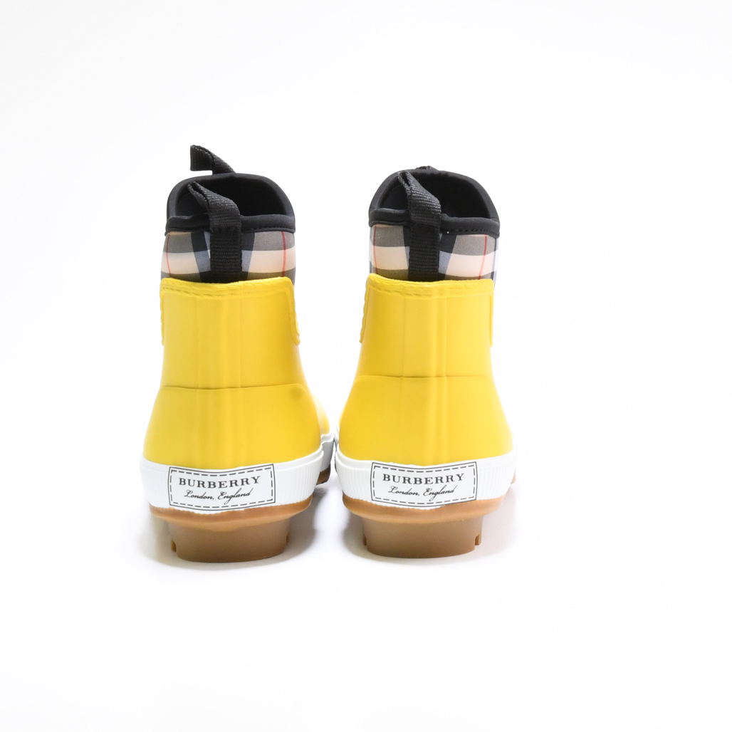 Burberry pebbled rubber rainboots - Yellow