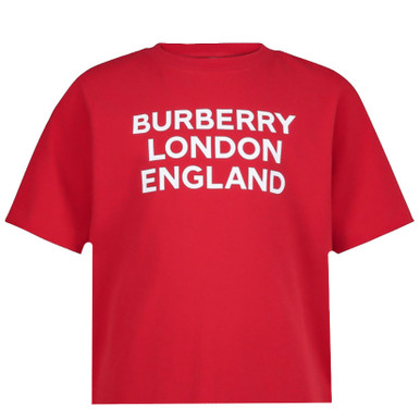 BURBERRY KIDS Red London England Kids T-Shirt for Boys and Girls