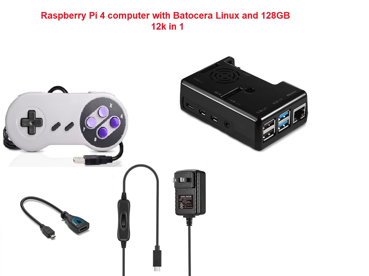 Arcademodshop Raspberry Pi 4 Computer with Batocera Linux and 