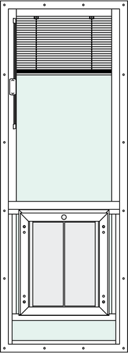 UPA Trim Kit - Signature Series With Rise & Blinds - Glass Pet Doors