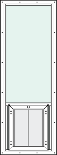 In-Glass pet door with Signature 2466 trim kit, center placement