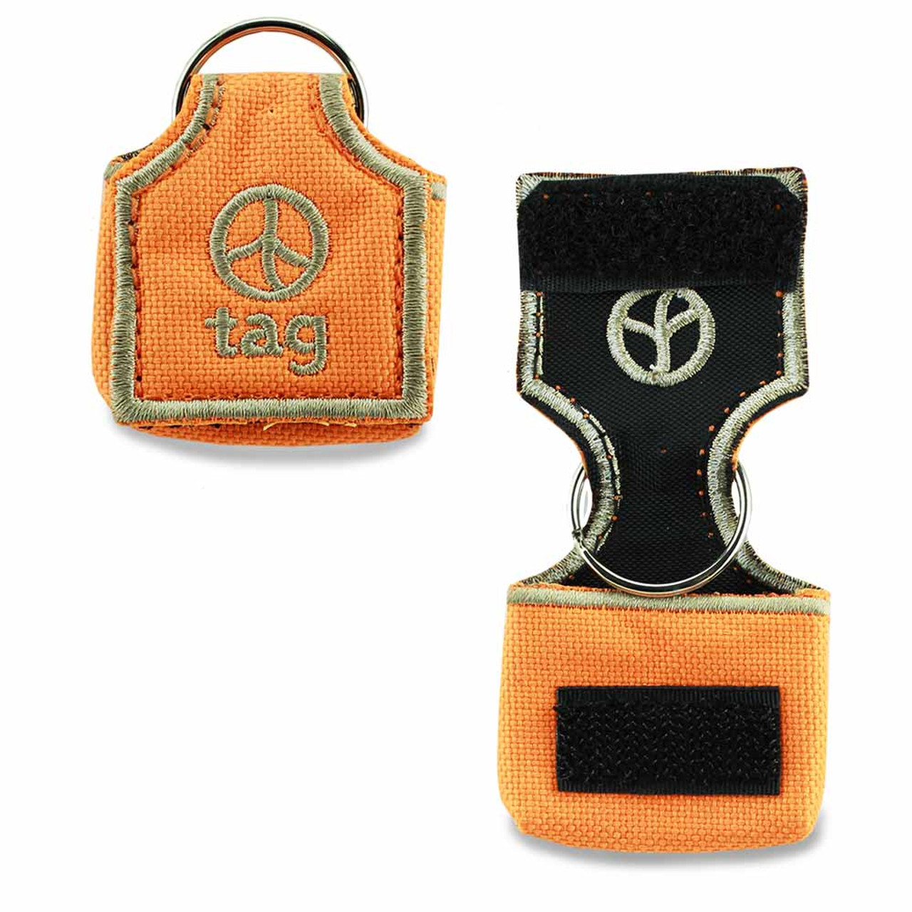 Black Dog ID Tag Silencer Handcrafted Tag Keeper