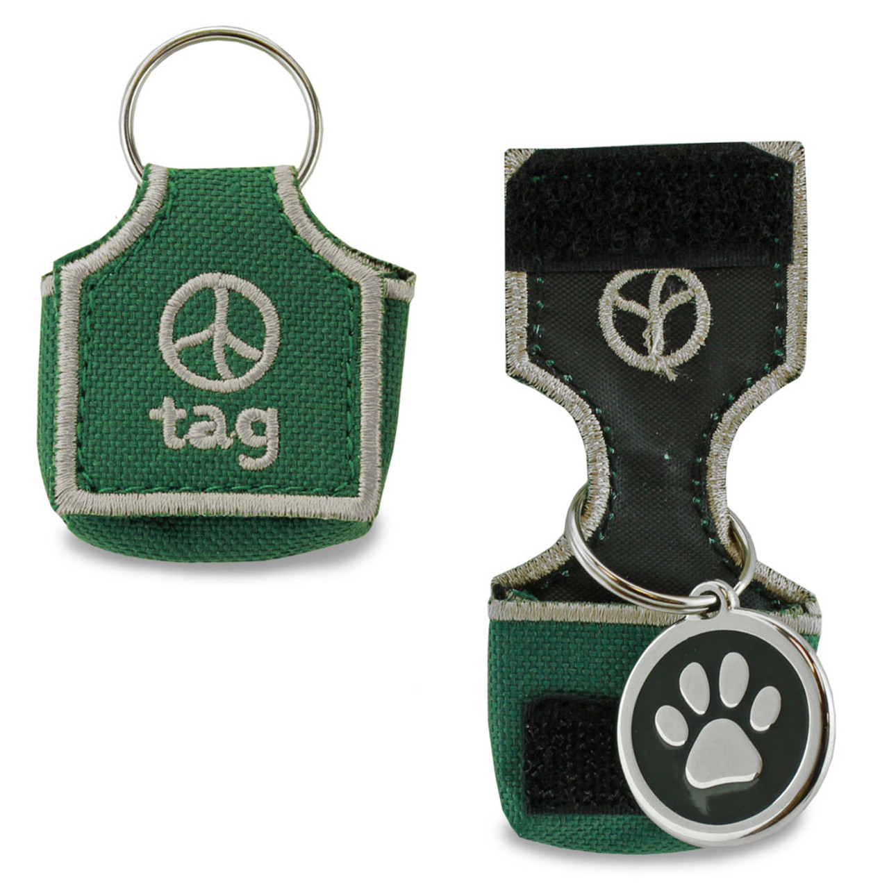 Black Dog ID Tag Silencer Handcrafted Tag Keeper