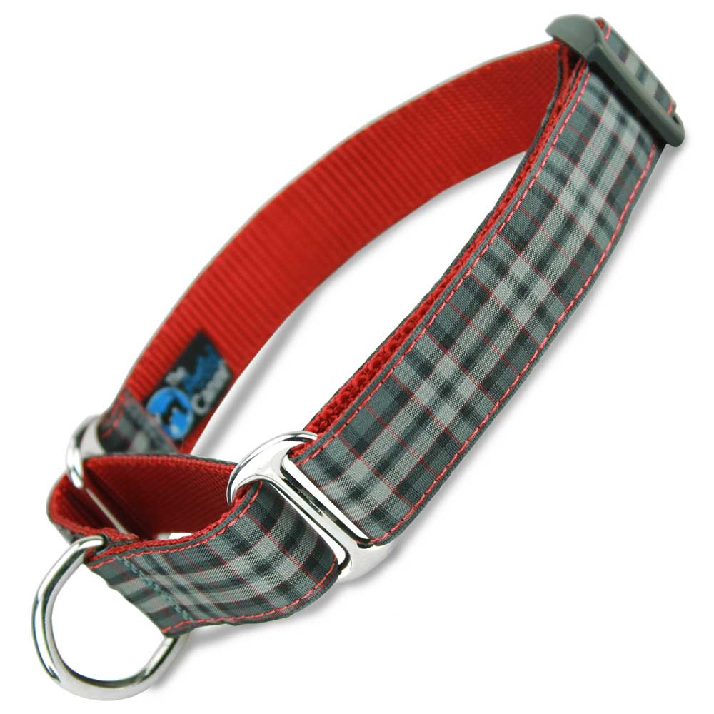 Scottish Plaid Martingale Dog Collar, Nylon, Limited Slip Dog Collar